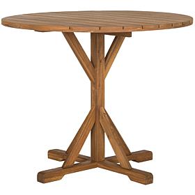 Safavieh Arcata Round Table - Teak Brown Finish