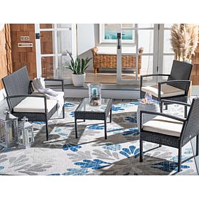 Safavieh Bassey 4-Piece Living Set - Black, Grey