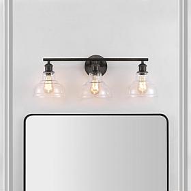 Safavieh Calyna Black Metal and Glass Wall Sconce 27.25"