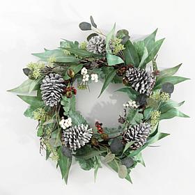 Safavieh Fx 24" Eucalyptus and Berries Wreath