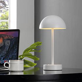 Safavieh Helene 12" White Iron Rechargeable LED Table Lamp