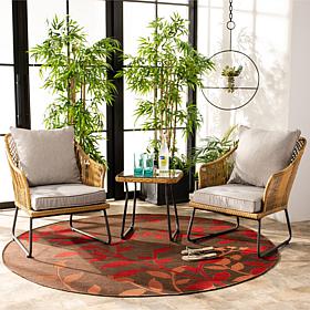 Safavieh Jensen 3-Piece Lounge Set - Brown, Grey