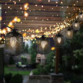 Safavieh Jepsen 10-Light Black Outdoor String Light 120"