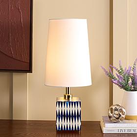 Safavieh Kye 24" Blue and White Resin Table Lamp