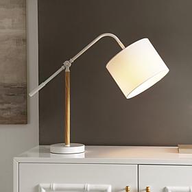 Safavieh Loryn 23.5" White and Natural Metal Table Lamp