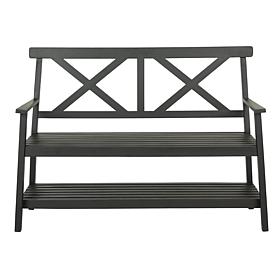 Safavieh Mayer Outdoor Bench with Shelf