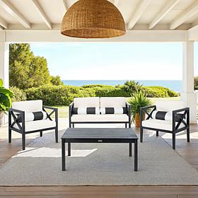 Safavieh Montez 4-Piece Outdoor Set with Accent Pillows