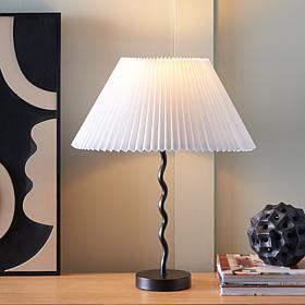 Safavieh Tali Black Metal Table Lamp with Fabric Shade