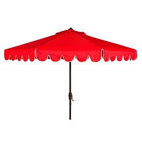 Safavieh Venice Scallop 9' Crank Outdoor Umbrella