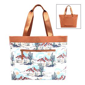 Samantha Brown Reversible Solid/Print Tote Bag