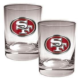 San Francisco 49ers 2pc Rocks Glass Set