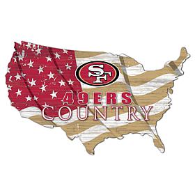 San Francisco 49ers USA Shape Flag Cutout 