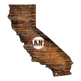 San Francisco Giants 24in. Distressed State w/Logo Sign  