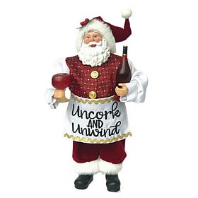 Santa's Workshop 12" Uncork and Unwind Santa