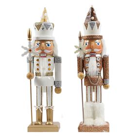 Santa's Workshop 15" Snowflake Soldier Nutcracker Set of 2