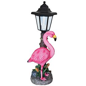Santa's Workshop Flamingo Solar-Powered Light Post