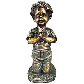 Santa's Workshop Praying Boy Statue
