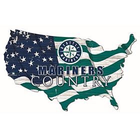 Seattle Mariners USA Shape Flag Cutout