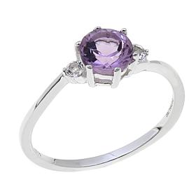 Sevilla Silver™ 0.85ctw Peridot 3-Stone Ring