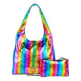 Sharif Legacy Pearlized Slouchy Leather Hobo with Wristlet