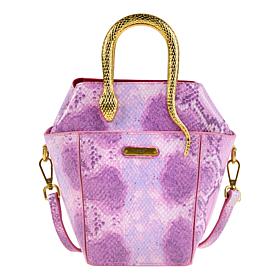 Sharif Legacy Serpantine Python Leather Mini Tote Bag