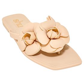 SHUSHOP® Dahlia Jelly Flower Thong Flat Sandal