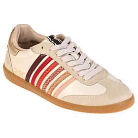 SHUSHOP Steffie Striped Lace-Up Fashion Sneaker