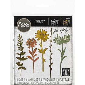 Sizzix Thinlits Dies By Tim Holtz 5-pack - Wildflower Stems #1