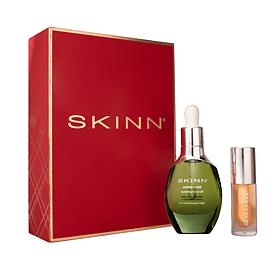 SKINN Divine Elixir Ayurvedic Face and Lip Oil Set in Holiday Box