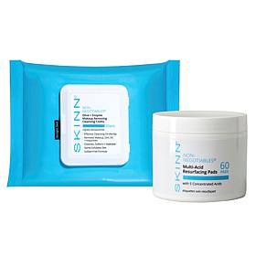 SKINN Non-Negotiables 2pc Resurfacing Pads & Makeup Remover Cloths Set