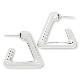 Soave Oro 14K Electroform Triangle Hoop Earrings