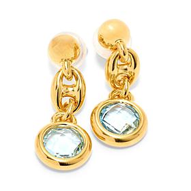 Soave Oro 14K Electroform Yellow Gold Gemstone Dangle Earrings