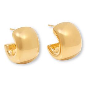 Soave Oro 14K Gold Electroform 5/8" Chunky Hoop Earrings