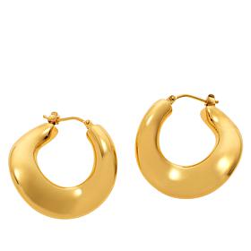 Soave Oro 14K Gold Electroform Spiral Hoop Earrings