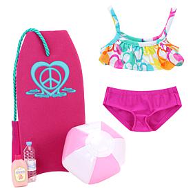 Sophia's by Teamson Kids Bikini, Boogie Board Beach Set for 18" Dolls