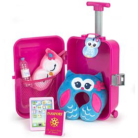 Sophia's by Teamson Kids Hot Pink Travel Suitcase Set for 18" Dolls