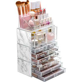 Sorbus Makeup and Jewelry 12-Drawer Display Case Organizer - Marble