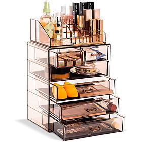 Sorbus Makeup and Jewelry Storage Case w/Top Tray (4 Lg/2 Sm Drawers)