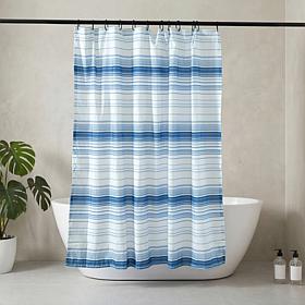South Street Loft 100% Polyester Striped Shower Curtain