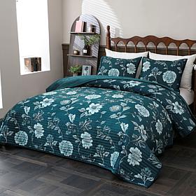 South Street Loft Floral Mink Quilt Set 