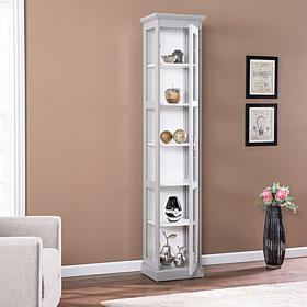 Southern Enterprises Balterley Tall Curio w/ Glass Door - Gray