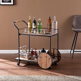 Southern Enterprises Mavden Reclaimed Wood Bar Cart