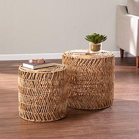 Southern Enterprises Omni Water Hyacinth Nesting Tables 2pc Set