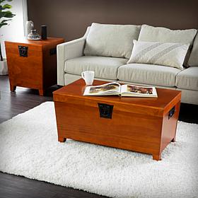 Southern Enterprises Pyramid Lift-Top Trunk Coffee Table