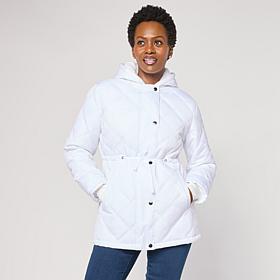 Sporto® Meg Quilted Mid-Length Hooded Jacket