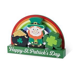 St. Patrick's Day Wooden Table Block 4-piece Set 12"L