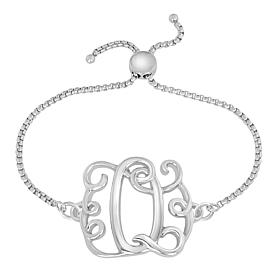 Stainless Steel Initial Chain Adjustable Bracelet