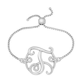 Stainless Steel Initial Chain Adjustable Bracelet