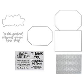Stamps of Life Happy Thoughts Octagonal Side-Fold A2 Card Kit