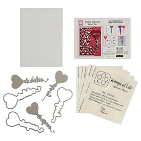 Stamps of Life String Balloon Word Die and Stencil Kit